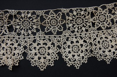Lot 400 - Reticella lace, 17th century, approx 12...
