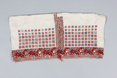 Lot 284 - A pair of joined embroidered sleeve panels,...