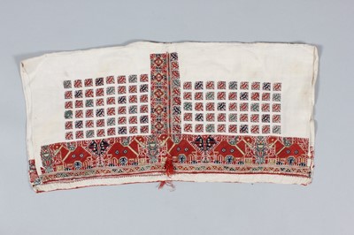 Lot 284 - A pair of joined embroidered sleeve panels,...