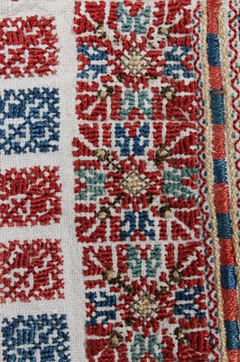 Lot 284 - A pair of joined embroidered sleeve panels,...