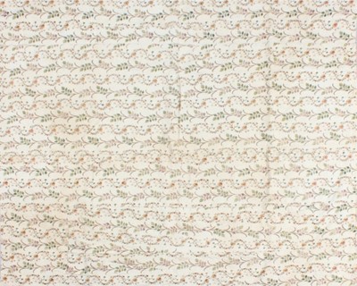 Lot 285 - A panel formed from pieced embroidered...