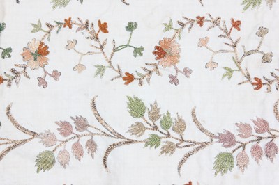 Lot 285 - A panel formed from pieced embroidered...
