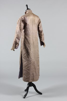 Lot 287 - A lilac and silver brocaded lady's anteri robe,...