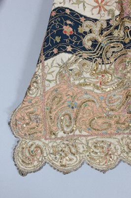 Lot 291 - A fine embroidered lady's anteri robe, Ottoman,...