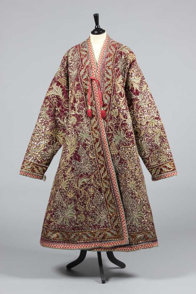 Click for high resolution Lot 312 - A fine embroidered velvet nobleman's robe,...