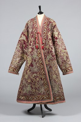 Lot 312 - A fine embroidered velvet nobleman's robe,...