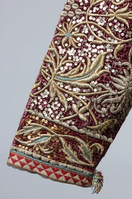 Lot 312 - A fine embroidered velvet nobleman's robe,...