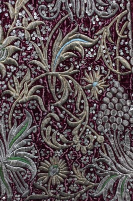 Lot 312 - A fine embroidered velvet nobleman's robe,...
