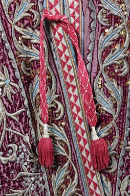 Lot 312 - A fine embroidered velvet nobleman's robe,...