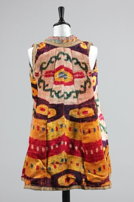 Lot 323 - An ikat velvet woman's tunic or waistcoat,...