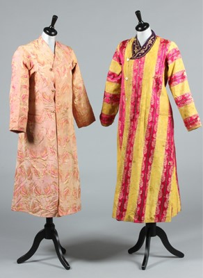 Lot 327 - Two women's coats, Uzbek, circa 1900, one in...