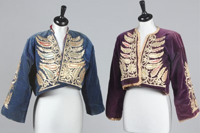 Lot 341 - Two richly embroidered bolero jackets,...