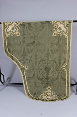 Lot 286 - A green silk damask grand-piano cover, Italian,...