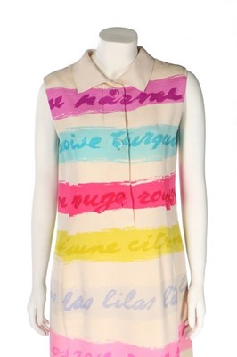 Lot 155 - A Givenchy haute couture printed colour...