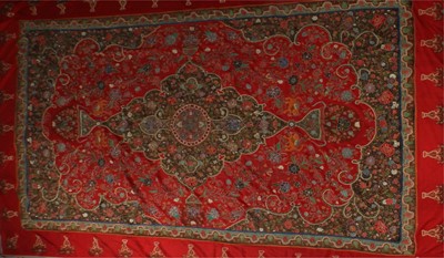 Lot 301 - A large and fine Resht panel, Persian, circa...