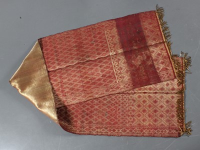 Lot 271 - A gold wedding sash, Moroccan, late 19th...