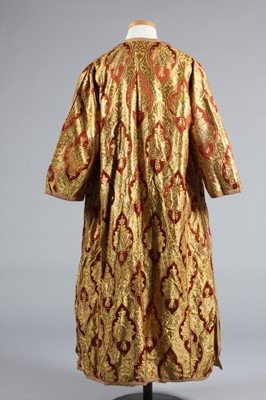 Lot 275 - A brocaded brown satin man's robe, Moroccan,...