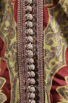 Lot 275 - A brocaded brown satin man's robe, Moroccan,...