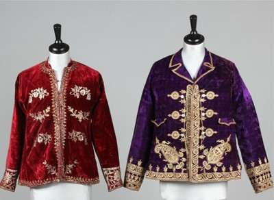 Lot 373 - Two embroidered velvet bridal, ceremonial...