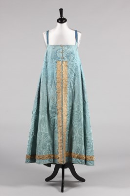 Lot 358 - A blue damask Sarafan dress, Russian, early...