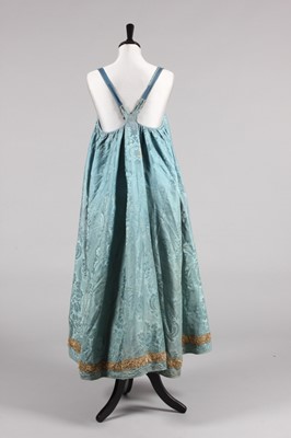 Lot 358 - A blue damask Sarafan dress, Russian, early...