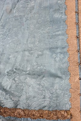 Lot 358 - A blue damask Sarafan dress, Russian, early...