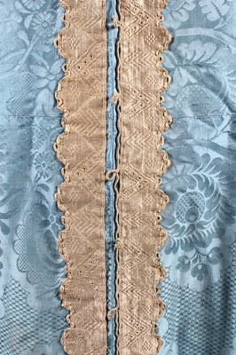 Lot 358 - A blue damask Sarafan dress, Russian, early...