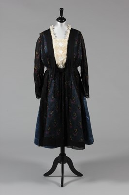 Lot 10 - Mainly black dinner/mourning dresses, circa...