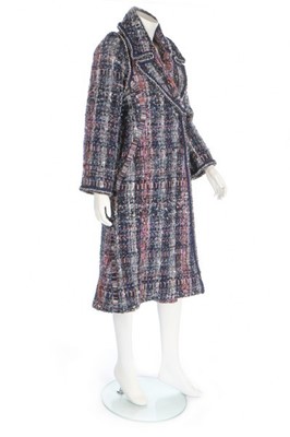Lot 31 - A good Chanel multicoloured tweed coat, Autumn-...
