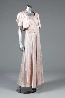 Lot 24 - Two bridal gowns, mid-late 1930s, one with...