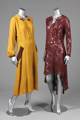 Lot 27 - Dinner dresses mid-late 1930s, comprising:...