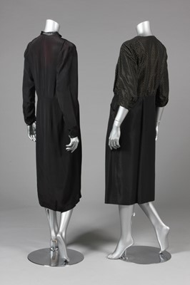 Lot 28 - Black evening wear, mid-late 1930s, comprising:...