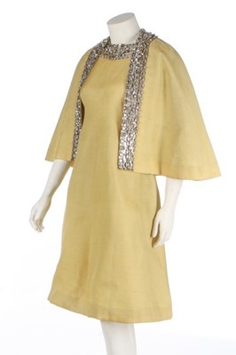 Lot 159 - A Givenchy yellow silk gazar cocktail dress...