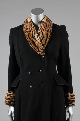 Lot 35 - Three ladies coats, 1940s, one with astrakhan...