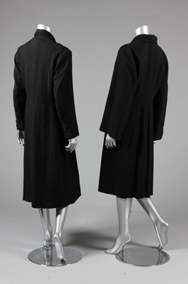 Lot 35 - Three ladies coats, 1940s, one with astrakhan...