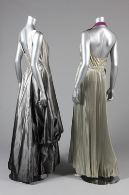 Lot 37 - Four 1950s evening gowns, comprising: pleated...