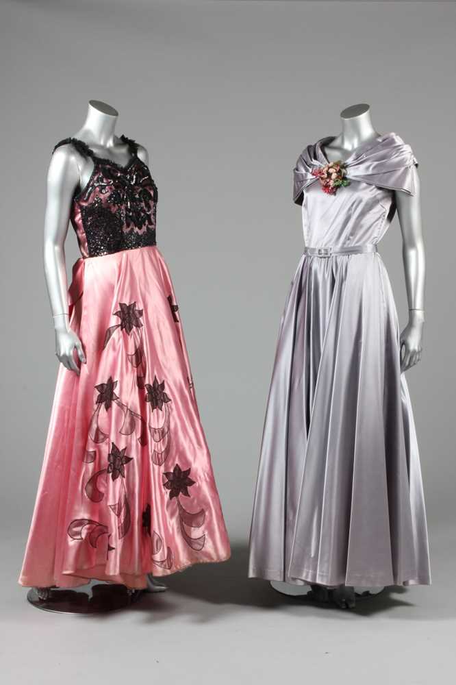 Click for high resolution Lot 40 - Nine evening ensembles, mainly 1950s-early 60s,...