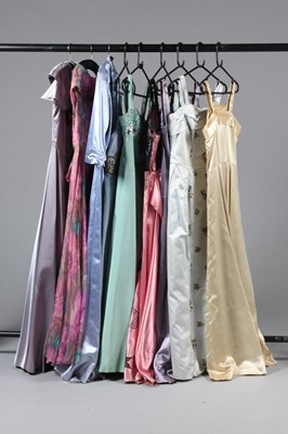 Lot 40 - Nine evening ensembles, mainly 1950s-early 60s,...