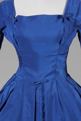 Lot 44 - A Susan Small royal blue faille cocktail dress,...