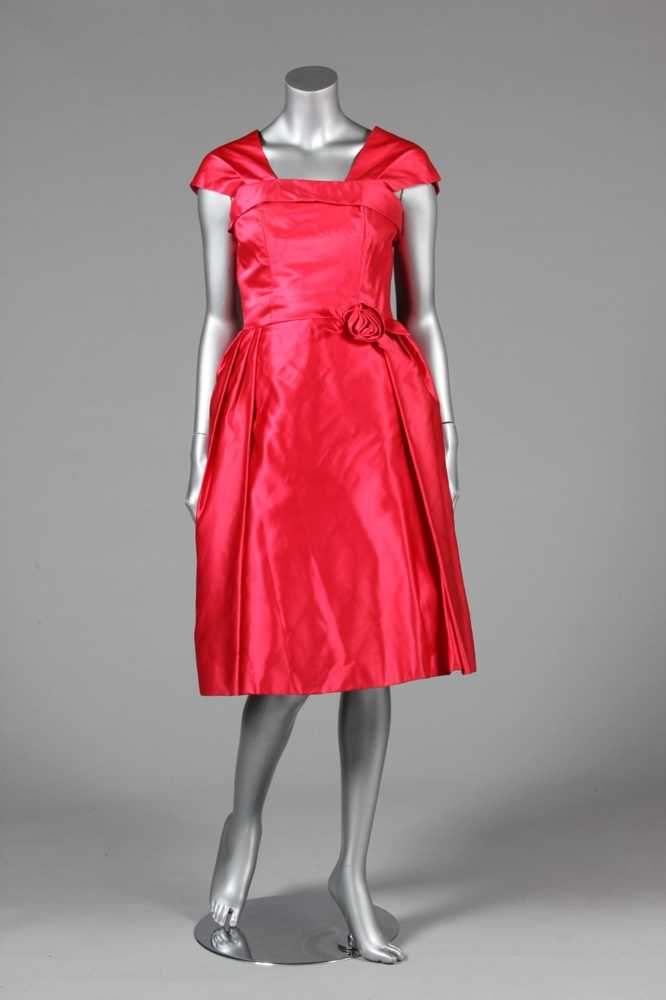 Click for high resolution Lot 47 - A Jacques Heim rose satin cocktail dress,...