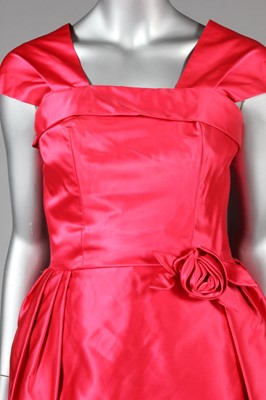 Lot 47 - A Jacques Heim rose satin cocktail dress,...