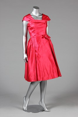 Lot 47 - A Jacques Heim rose satin cocktail dress,...
