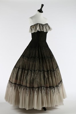 Lot 108 - A Carven black and white ball gown, Spring...