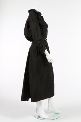 Lot 106 - A Charles James for Samuel Winston black silk...