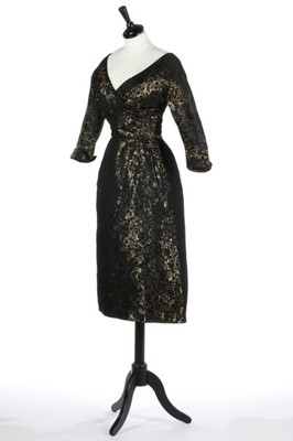 Lot 99 - An early Christian Dior couture black and gold...