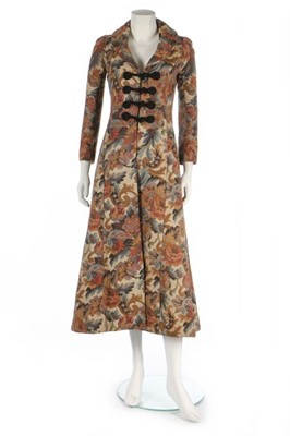 Lot 170 - A Biba tapestry-weave maxi coat, 1969, woven...