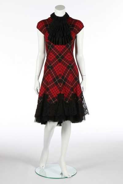 Lot 277 An Alexander McQueen tartan wool dress