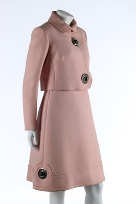 Lot 136 - A Pierre Cardin for Elizabeth Arden pink wool...