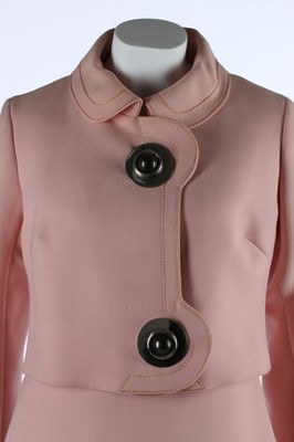 Lot 136 - A Pierre Cardin for Elizabeth Arden pink wool...