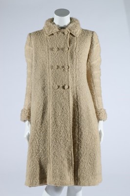 Lot 157 - A Chanel couture ivory tweed and mongolian...